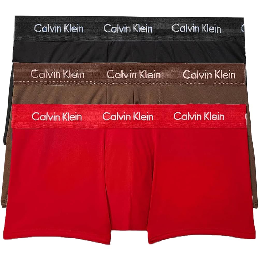 

Мужские боксеры 3 штуки Calvin Klein, черный+Mocha+красный