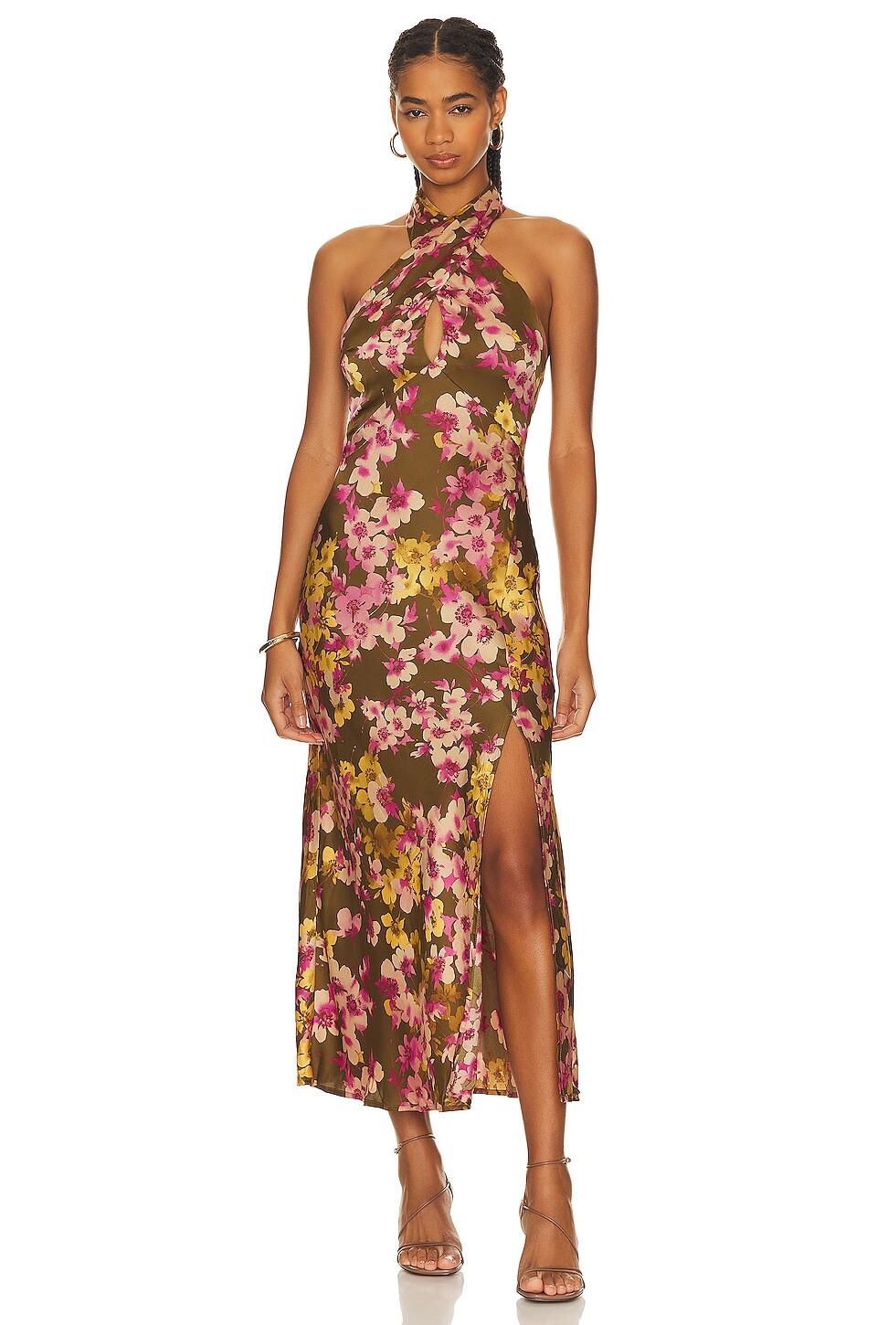 

Платье ASTR the Label Marissa, цвет Olive & Pink Floral