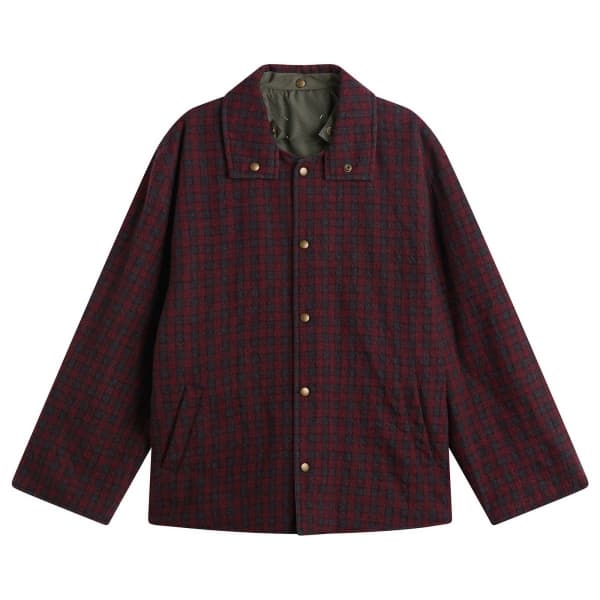 

Двусторонняя короткая парка Maison Margiela, military & бордовый check