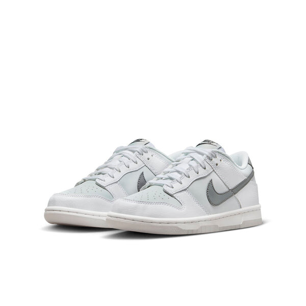 Кроссовки детские Nike Dunk кожаные с логотипом, белый — фото 3