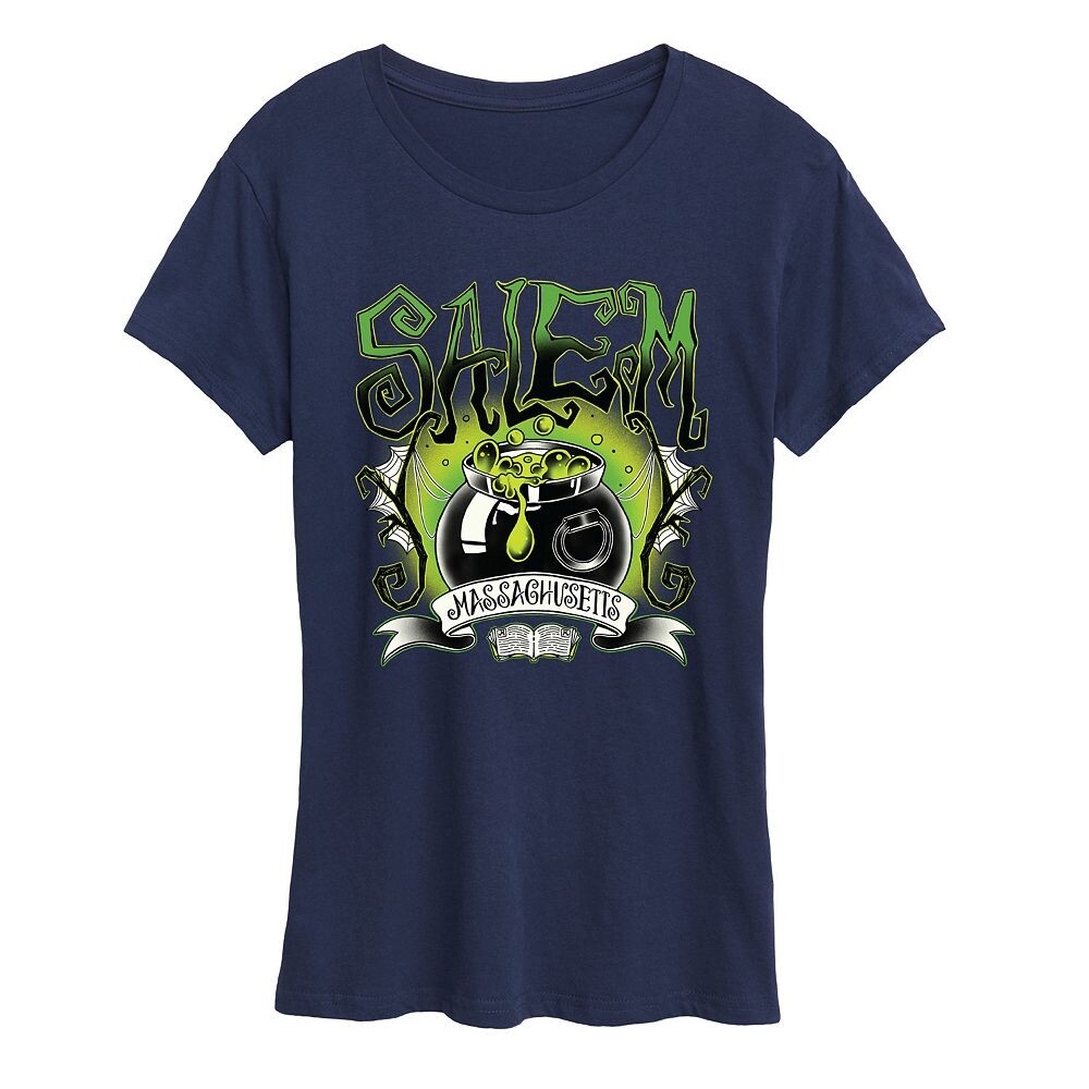 

Женская футболка Salem Witchy Collegiate с рисунком, темно-синий