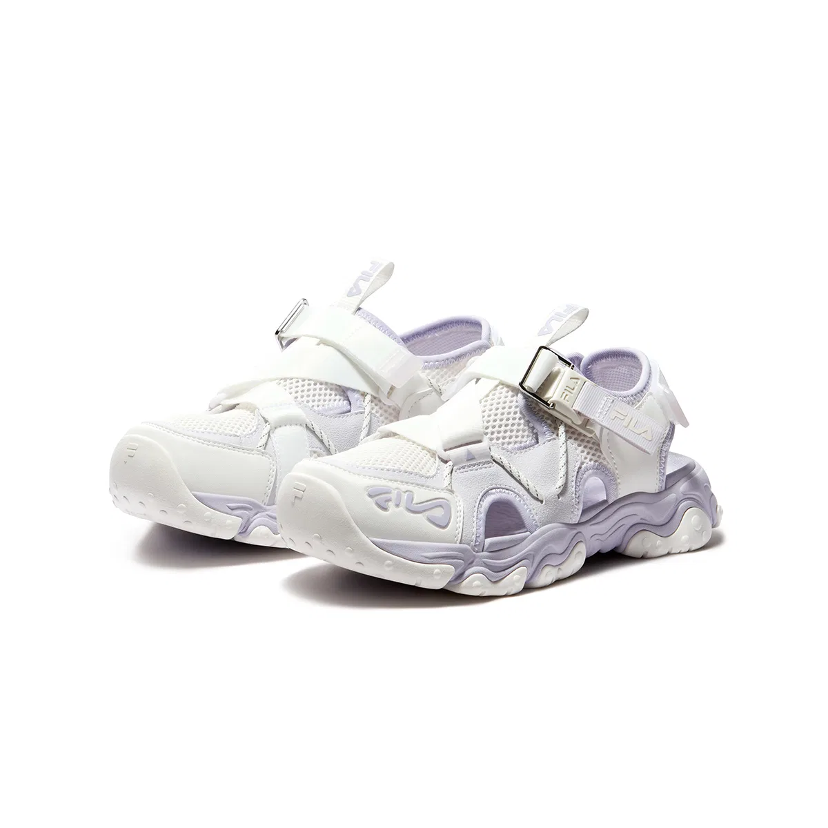 Сандалии SEASON FSW Anti Kick, Abrasion Resistant, Breathable White/Lilac детские FILA KIDS — фото 4