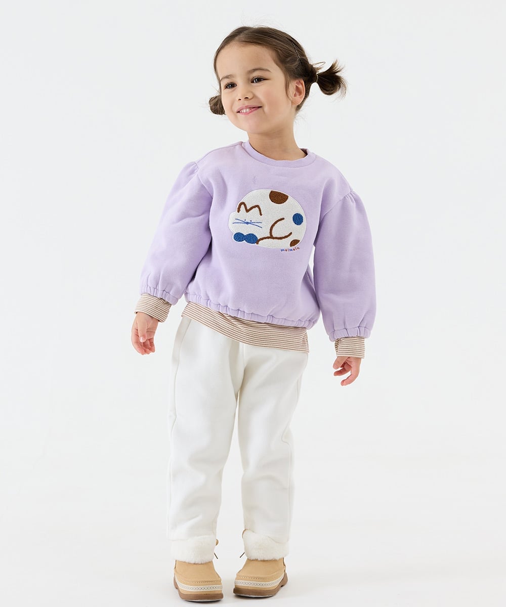 Комплект из футболки с длинными рукавами и брюк Cat Layer Moimoln, Light Purple