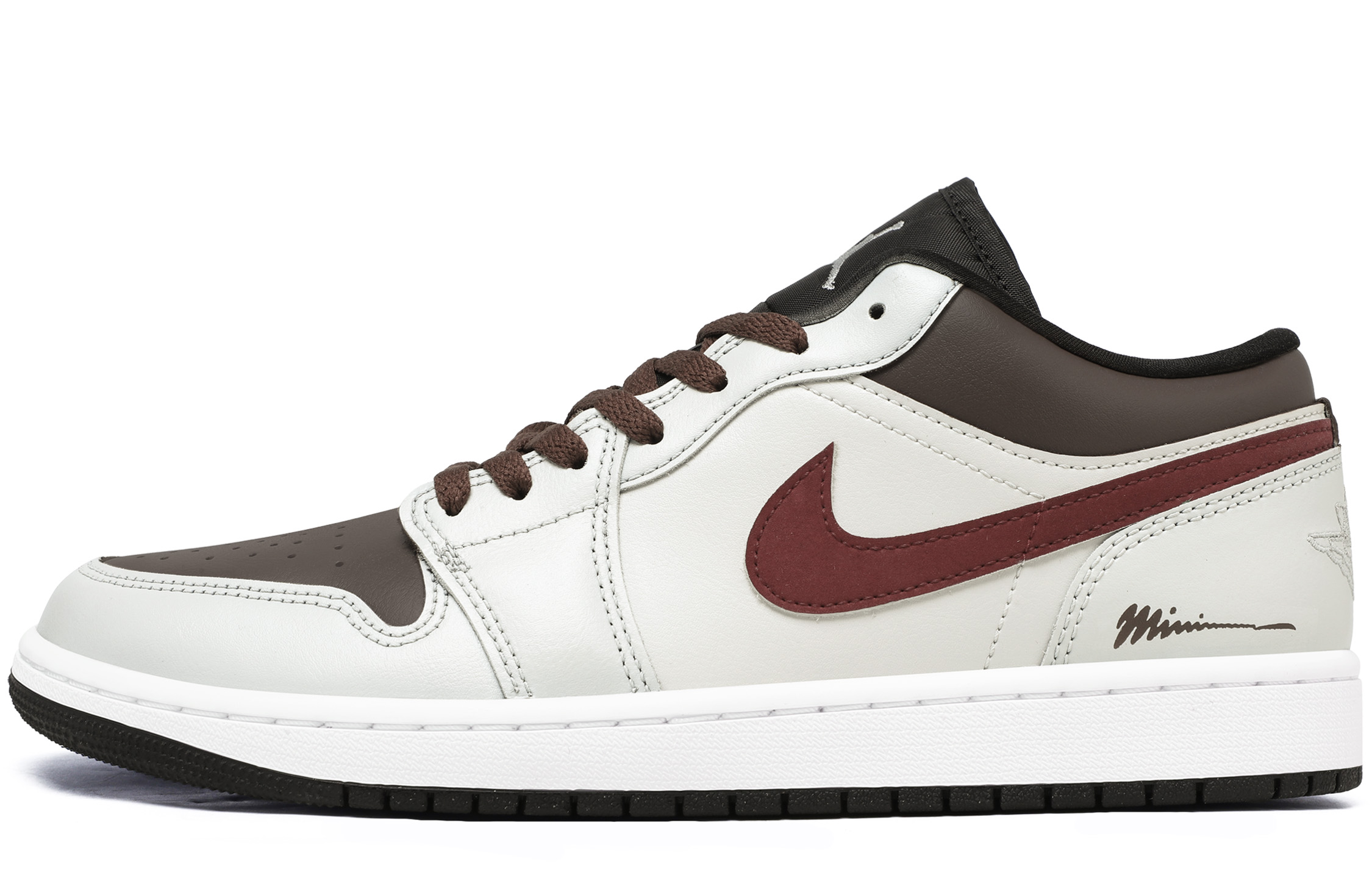 

Jordan Air 1 Легкие Увеличивающие рост Кроссовки низкие Винтажные баскетбольные мужские Бордово-коричневые