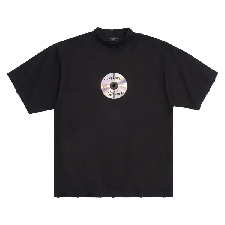 Футболка Balenciaga Valentines CD, черный