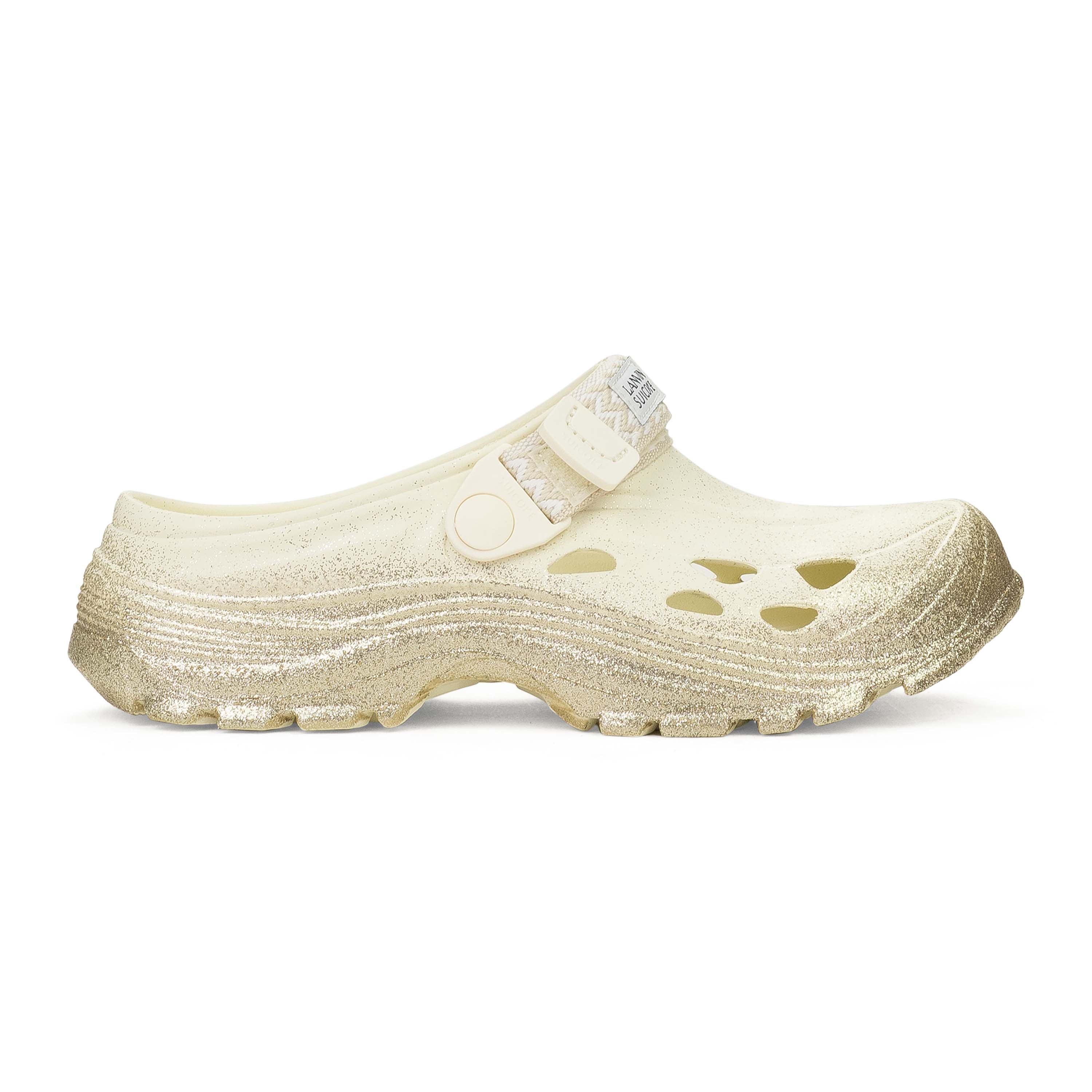 Золотисто-бежевые мокасины MOK Mocassins Curb Slides от Suicoke Lanvin
