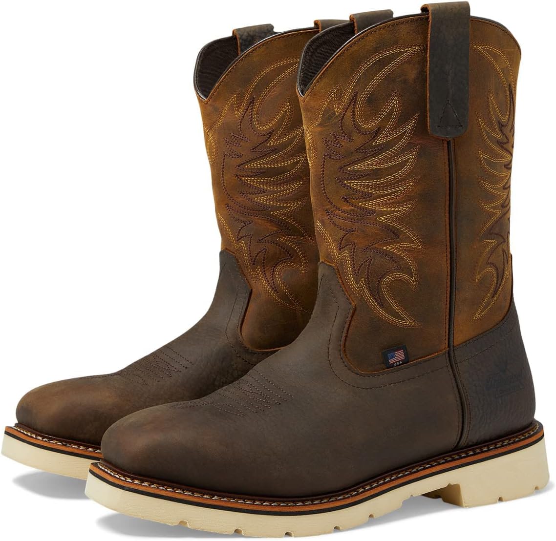 

Мужские кожаные ботинки Thorogood American Heritage 11 с квадратным носком и противоскользящей подошвой, стальной