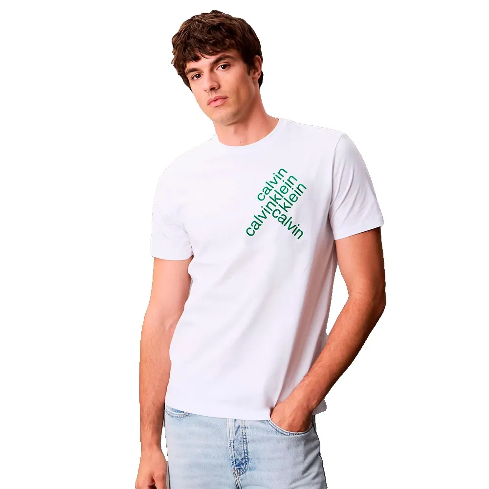 

Футболка с коротким рукавом Calvin Klein Jeans Graphic World, белый