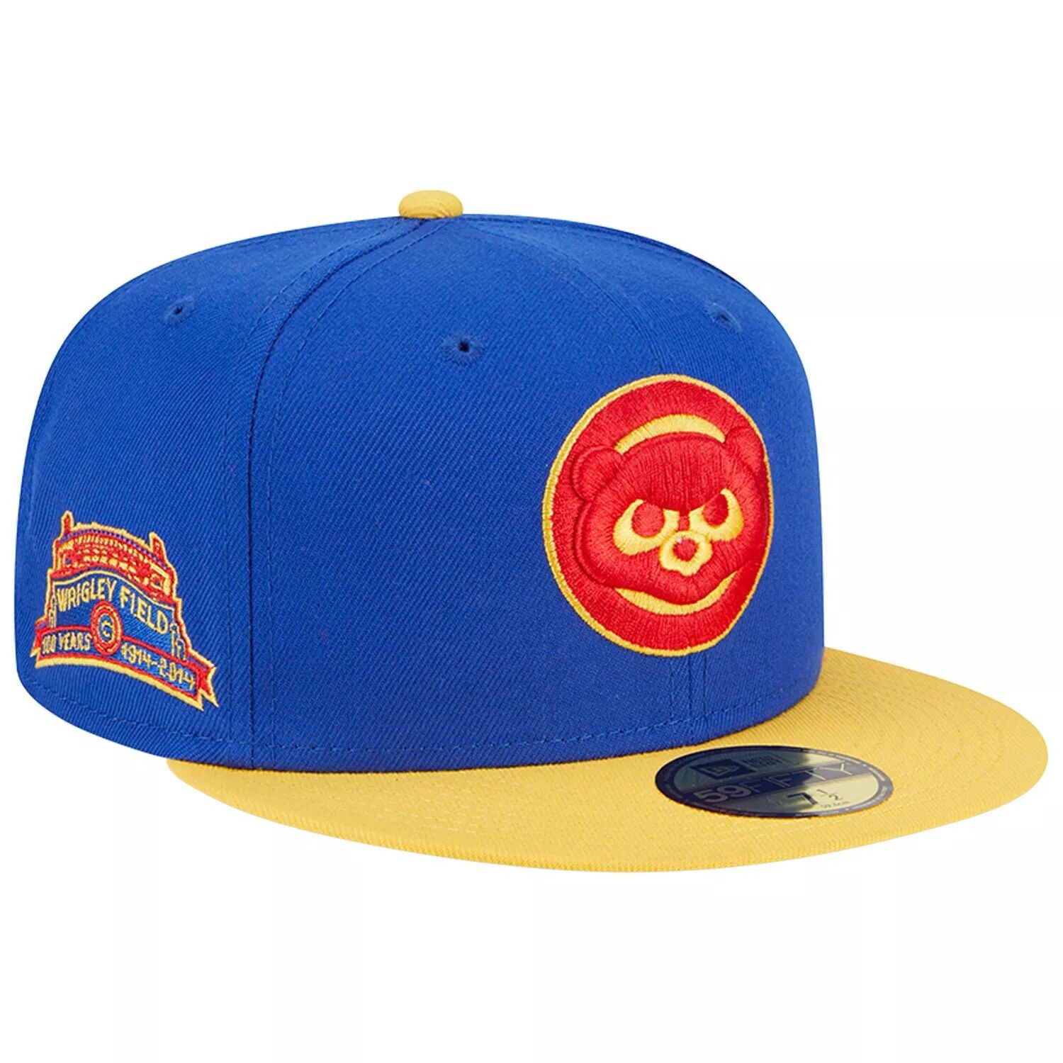 

Мужская приталенная шляпа New Era Royal/желтая Chicago Cubs Empire 59FIFTY