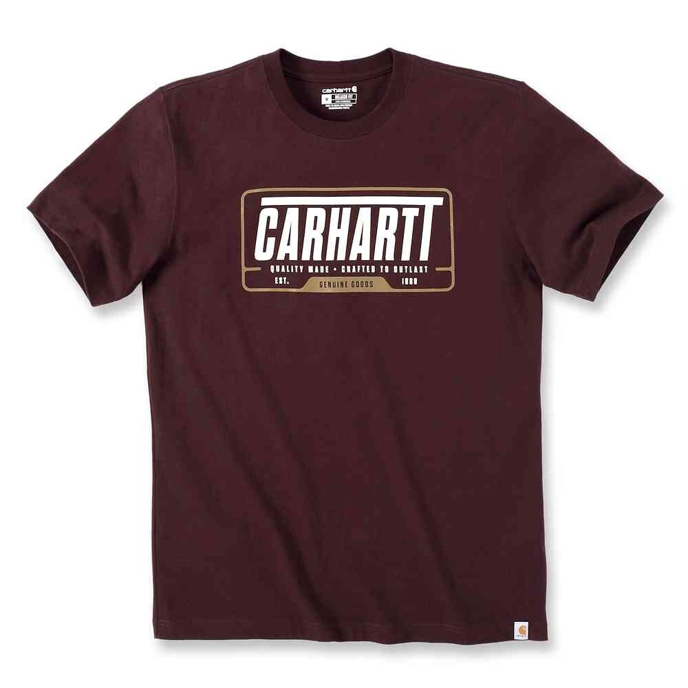 

Тяжелая футболка свободного кроя с графическим рисунком Carhartt, бургундия