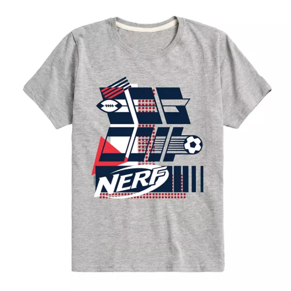 

Футболка с спортивным принтом для мальчиков 8-20 лет Nerf, серый