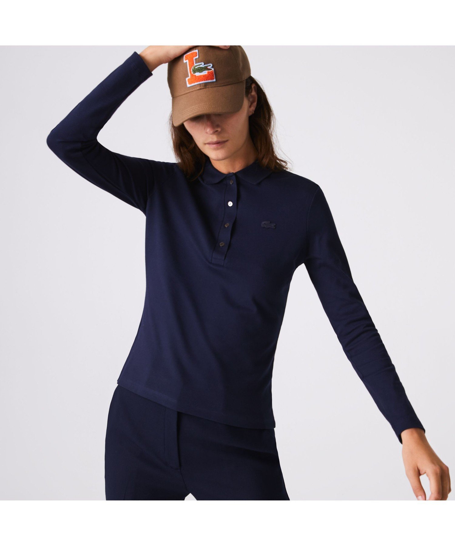 Рубашка-поло LACOSTE с длинным рукавом, Navy