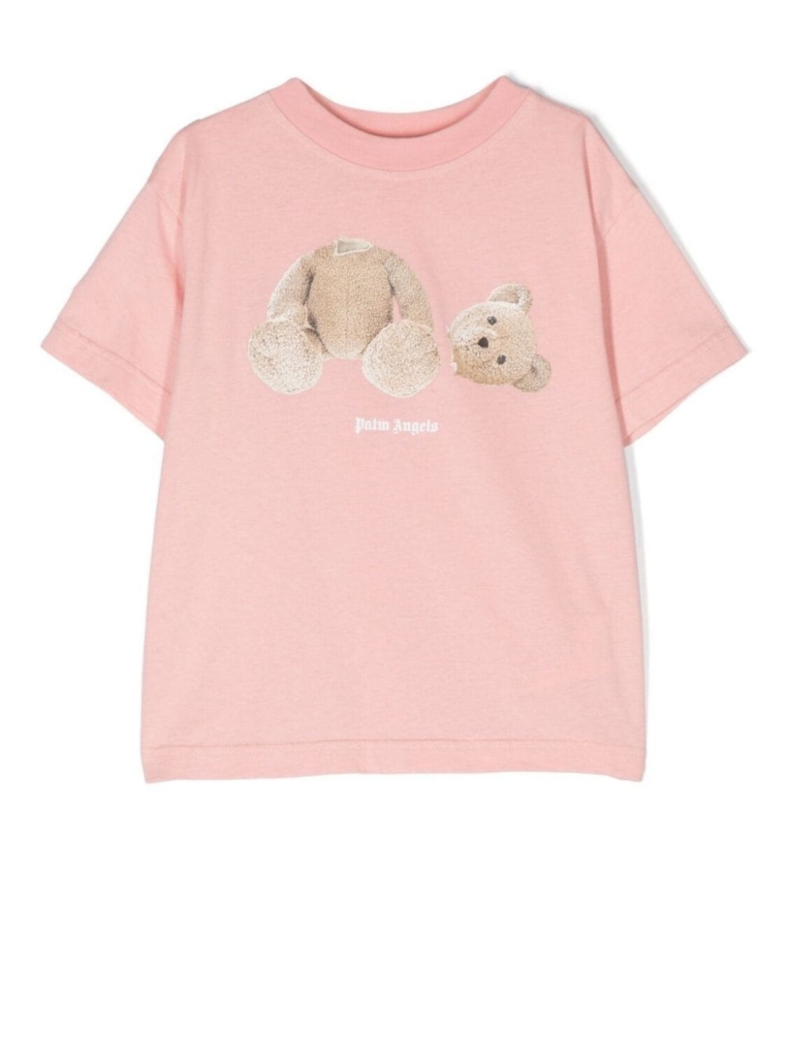 

Palm Angels Kids футболка с принтом, розовый