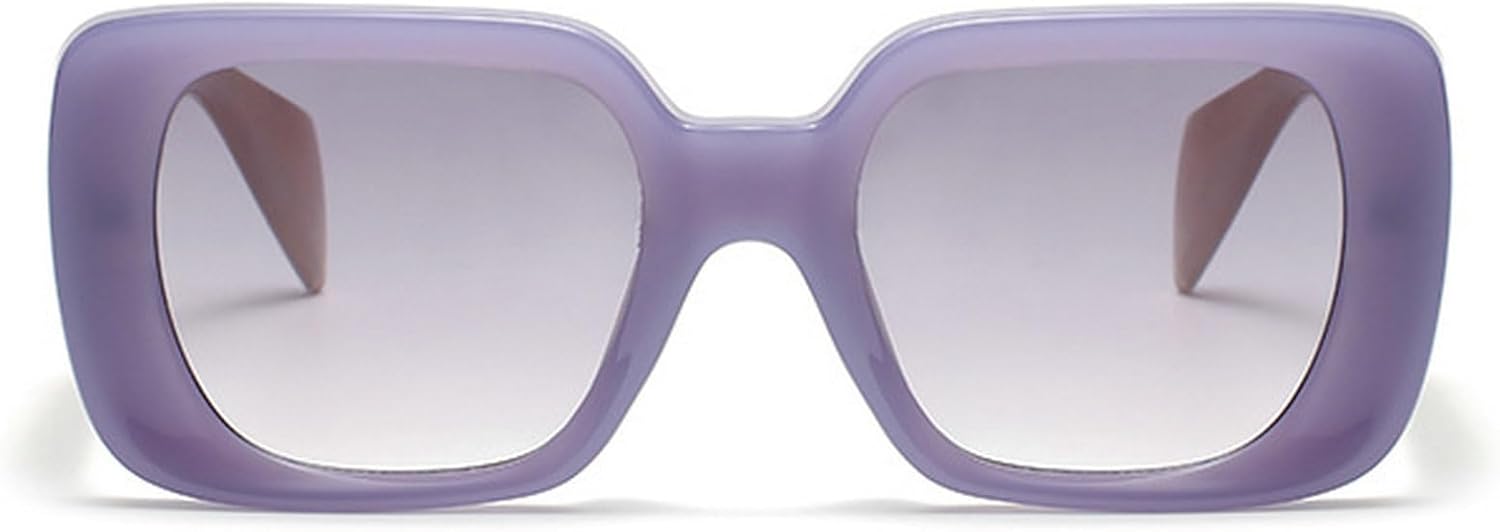 

Модные большие квадратные женские солнцезащитные очки с желейными линзами, ретро-узором и широкими дужками, мужские градиентные солнцезащитные очки с защитой от УФ-излучения UV400 mincl, Purple