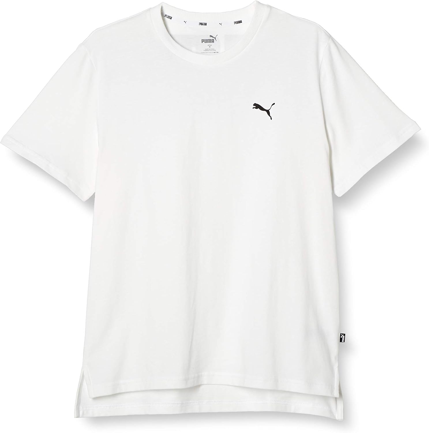 

Мужская футболка Puma с коротким рукавом, большим логотипом и свободным кроем, белый