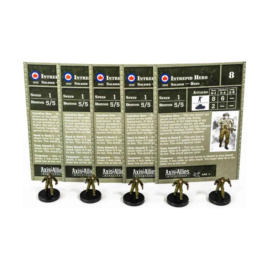 

Бесстрашный герой (U) x5, Axis & Allies - Collectible Miniatures Game - Reserves Singles