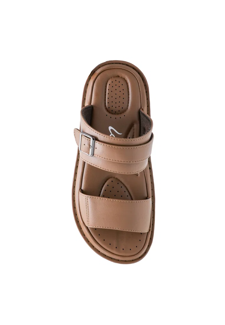 Мужские сандалии, slip-on, искусственная кожа, модель 260141275 Louis Cuppers, хаки — фото 4