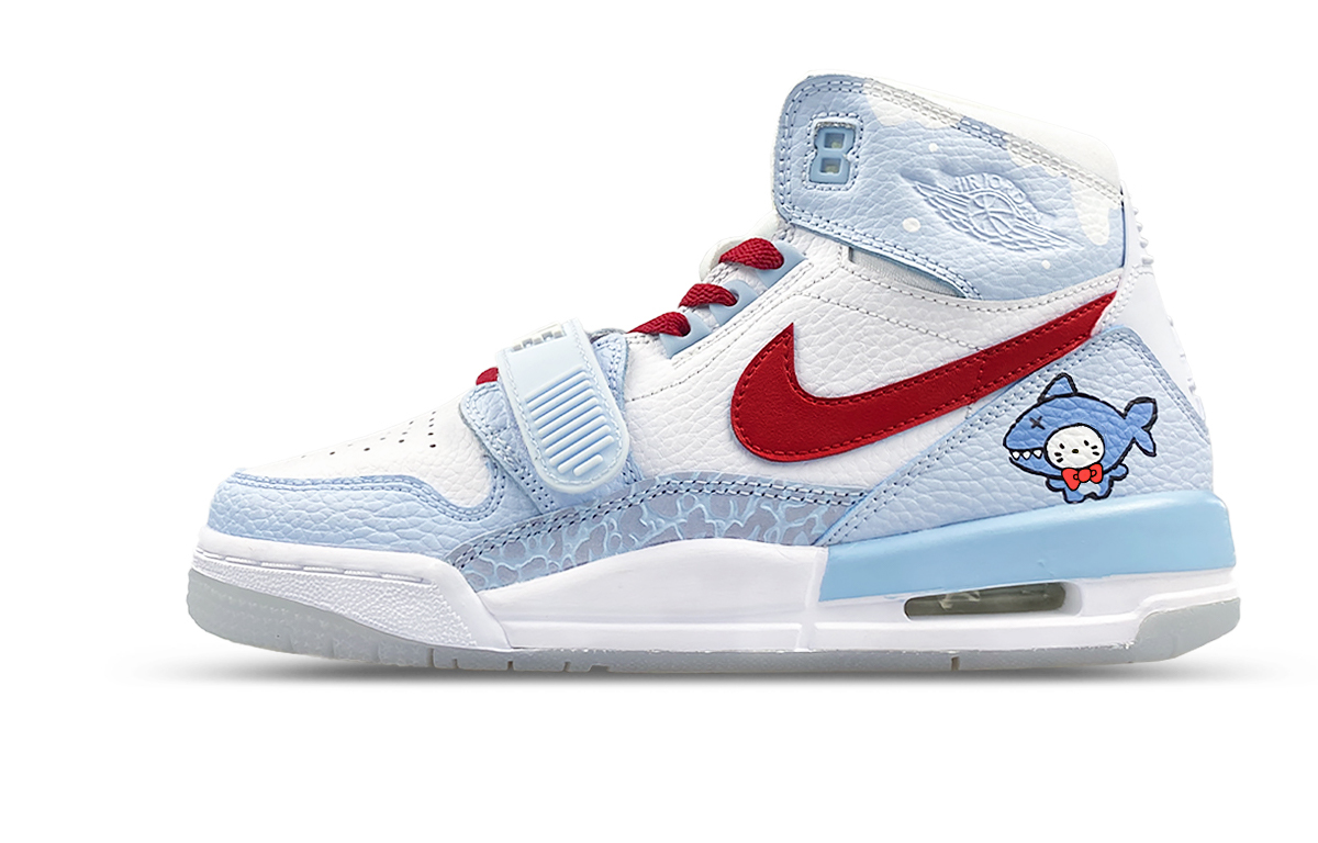 

Legacy 312 Противоскользящие баскетбольные кроссовки Mid-Top для детей Carolina Blue Подростки Jordan