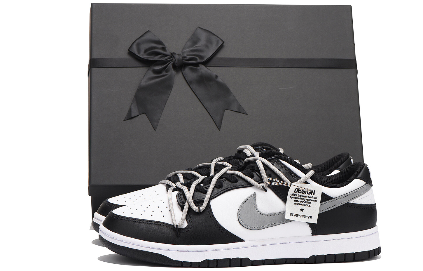 

Кроссовки Nike Dunk Skateboard Shoes Unisex Low-Top Gray