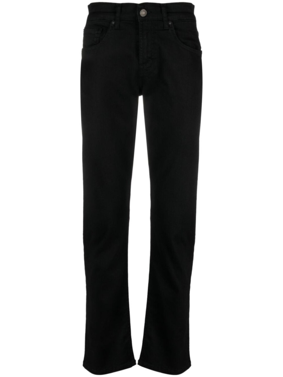 

7 For All Mankind узкие джинсы средней посадки, черный