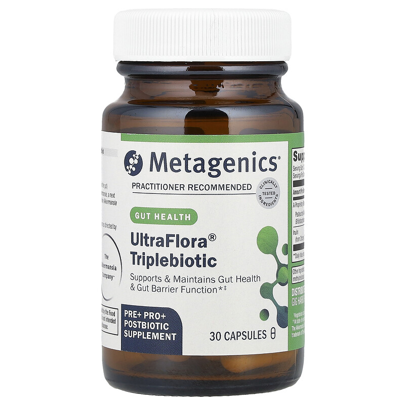 

Metagenics, UltraFlora Triplebiotic, 30 капсул