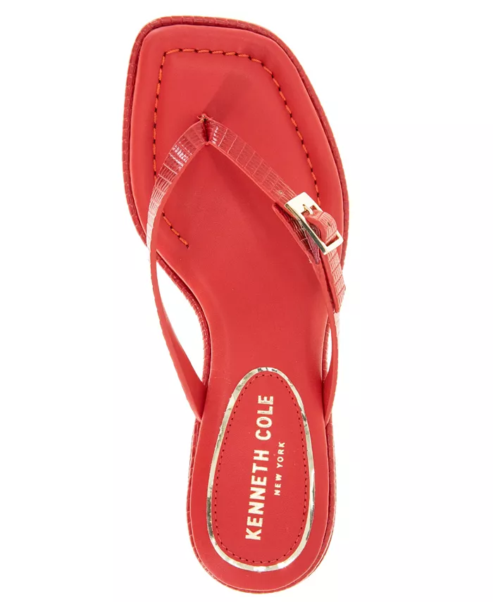 Женские сандалии Gillie на низком каблуке Kenneth Cole New York, красный — фото 4
