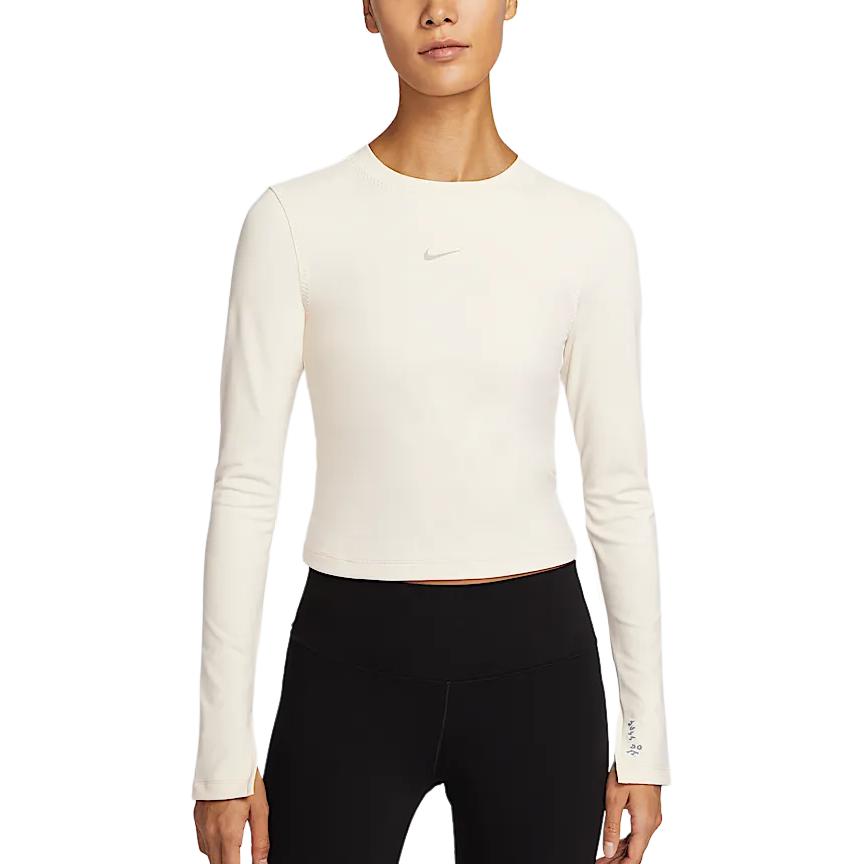 Nike Футболка Dri-Fit женская светло-бежевый белый — фото 3