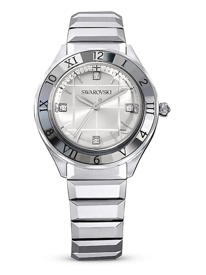 

Swarovski Кварцевые часы в серебристо-антрацитово-белом цвете