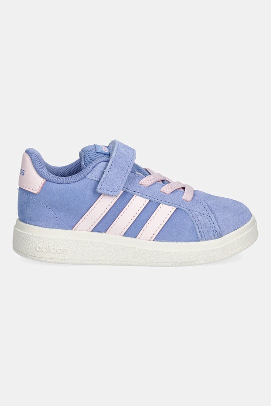 Детские замшевые кроссовки Grand Court 00s Adidas, синий — фото 2