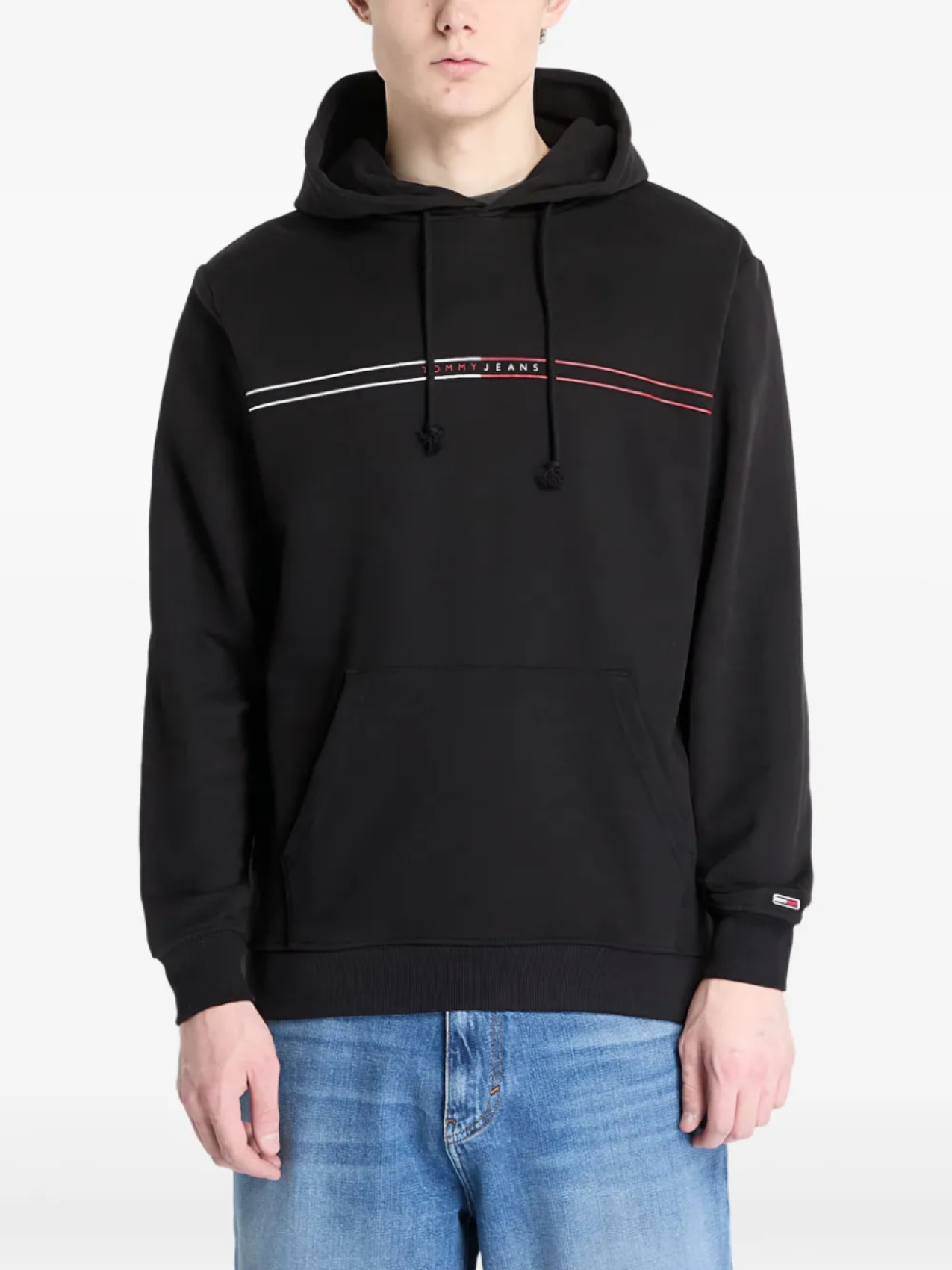 

Толстовка с логотипом и полосками Entry Tommy Jeans, черный