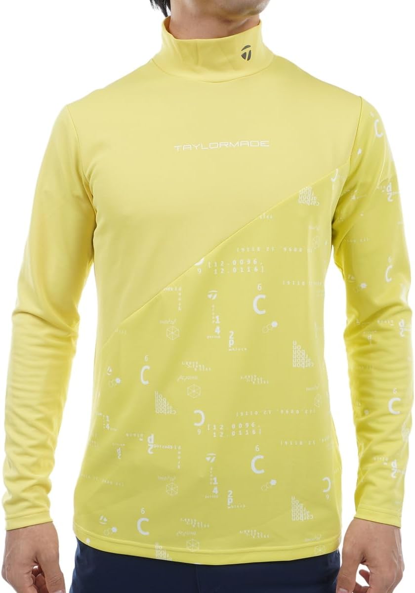 

Мужская футболка TaylorMade Mock Shirt Element Graphic L/S Mock, желтый