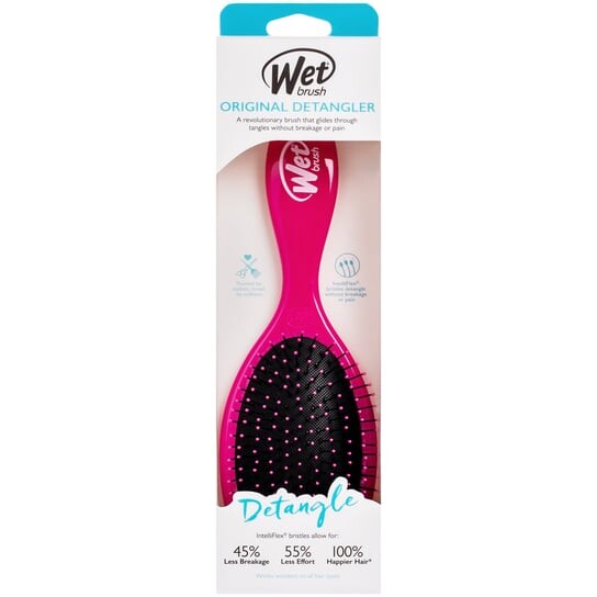 Профессиональная щетка для волос Wet Brush Original Detangler розового цвета, распутывает колтуны и бережно расчесывает. — фото 2