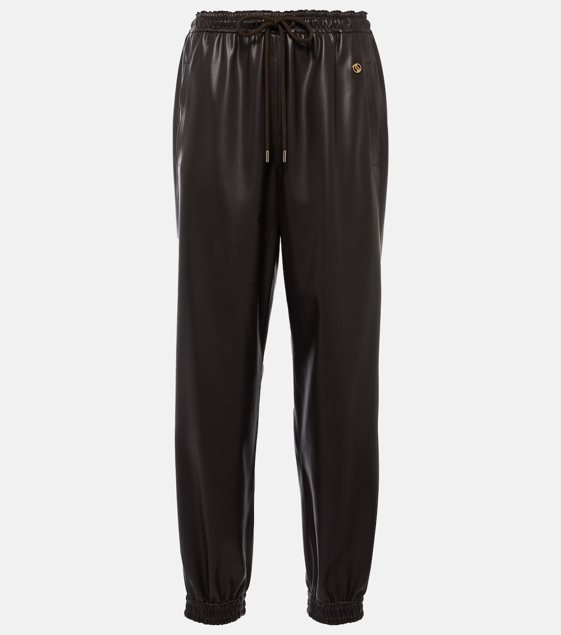 

Спортивные штаны из искусственной кожи Stella McCartney, Dark Chocolate