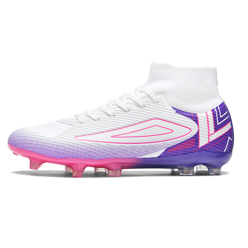 Футбольные бутсы унисекс высокие Aqua Keliqee, White Purple Pink