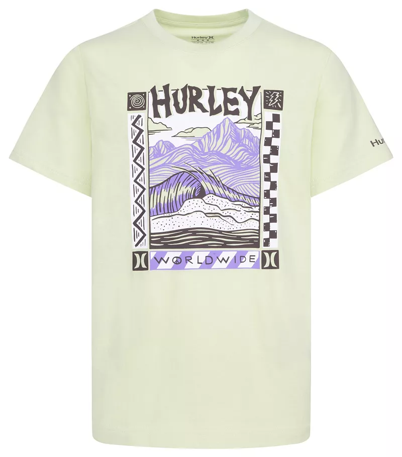 

Футболка с графическим плакатом Hurley для мальчиков, цвет Matcha