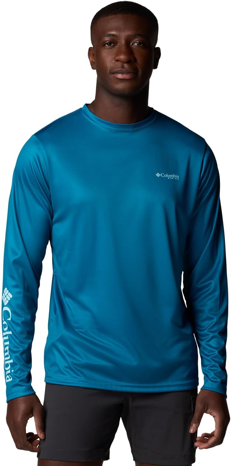 

Columbia мужская футболка с длинным рукавом Terminal Tackle PFG Fish Shine, Blue Echo/Pfg Trout Shine