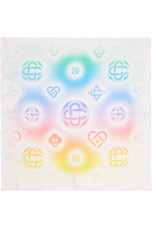 

Casablanca Разноцветный шелковый шарф средней толщины