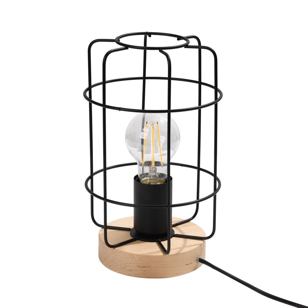

Настольная лампа GOTTO 1xE27 15Вт сталь/дерево 25x15x15см Sollux Lighting