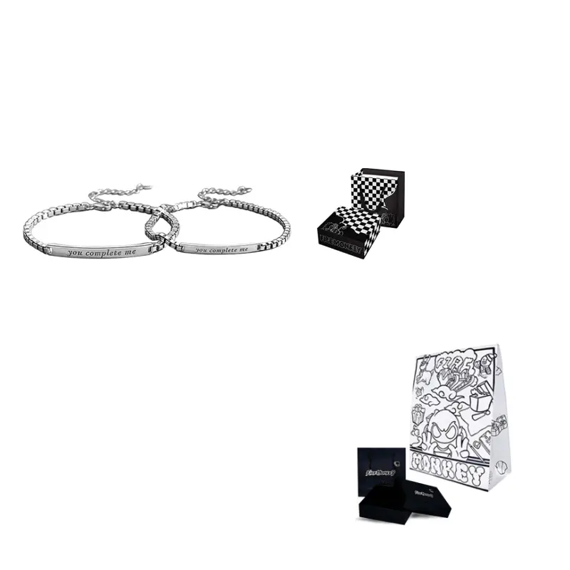 

Титановый стальной браслет унисекс FireMonkey, 2 Pack (Checkerboard Box)