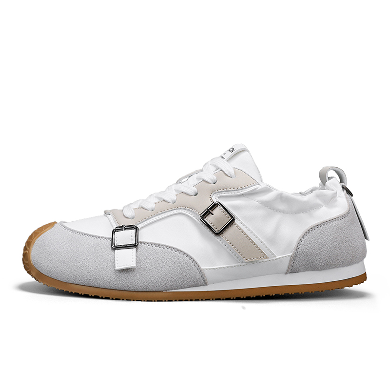 

EGCHI Износостойкие мужские низкие кеды бежевые, цвет White Khaki