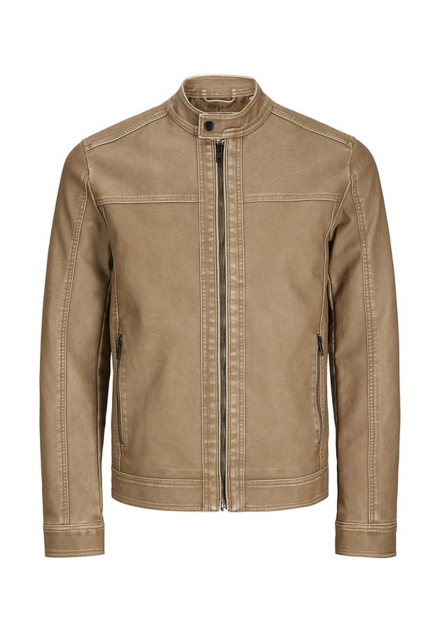 

Куртка байкерская куртка Warner Jack & Jones, коричневый