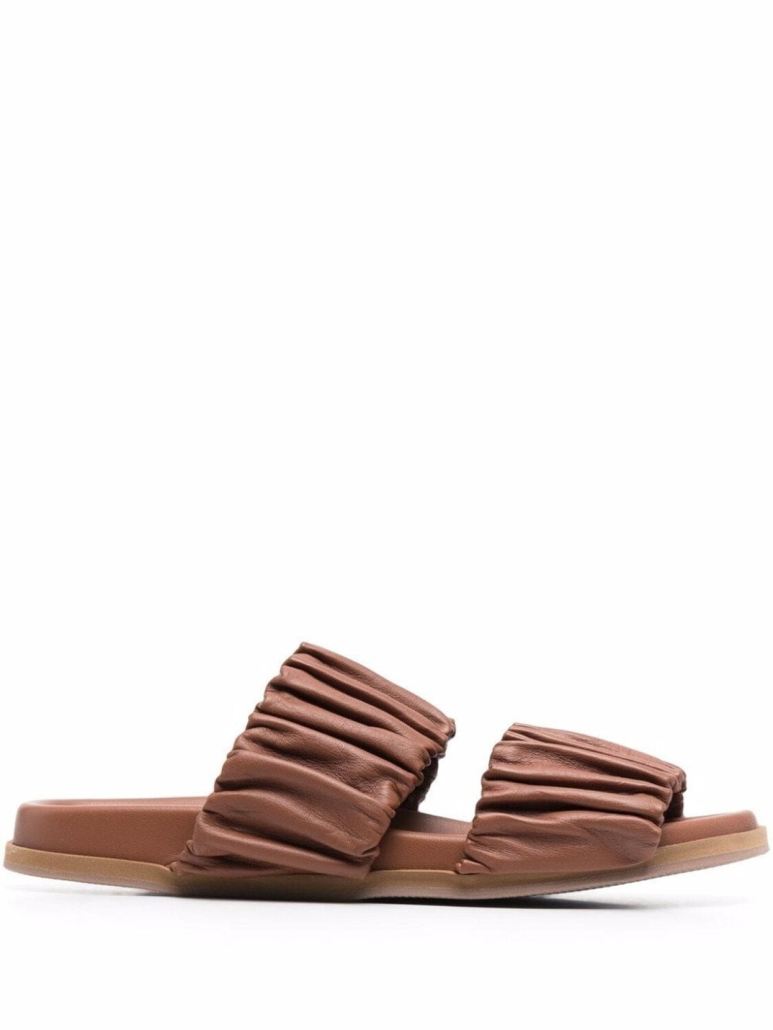 

Santoni сандалии со сборками, коричневый
