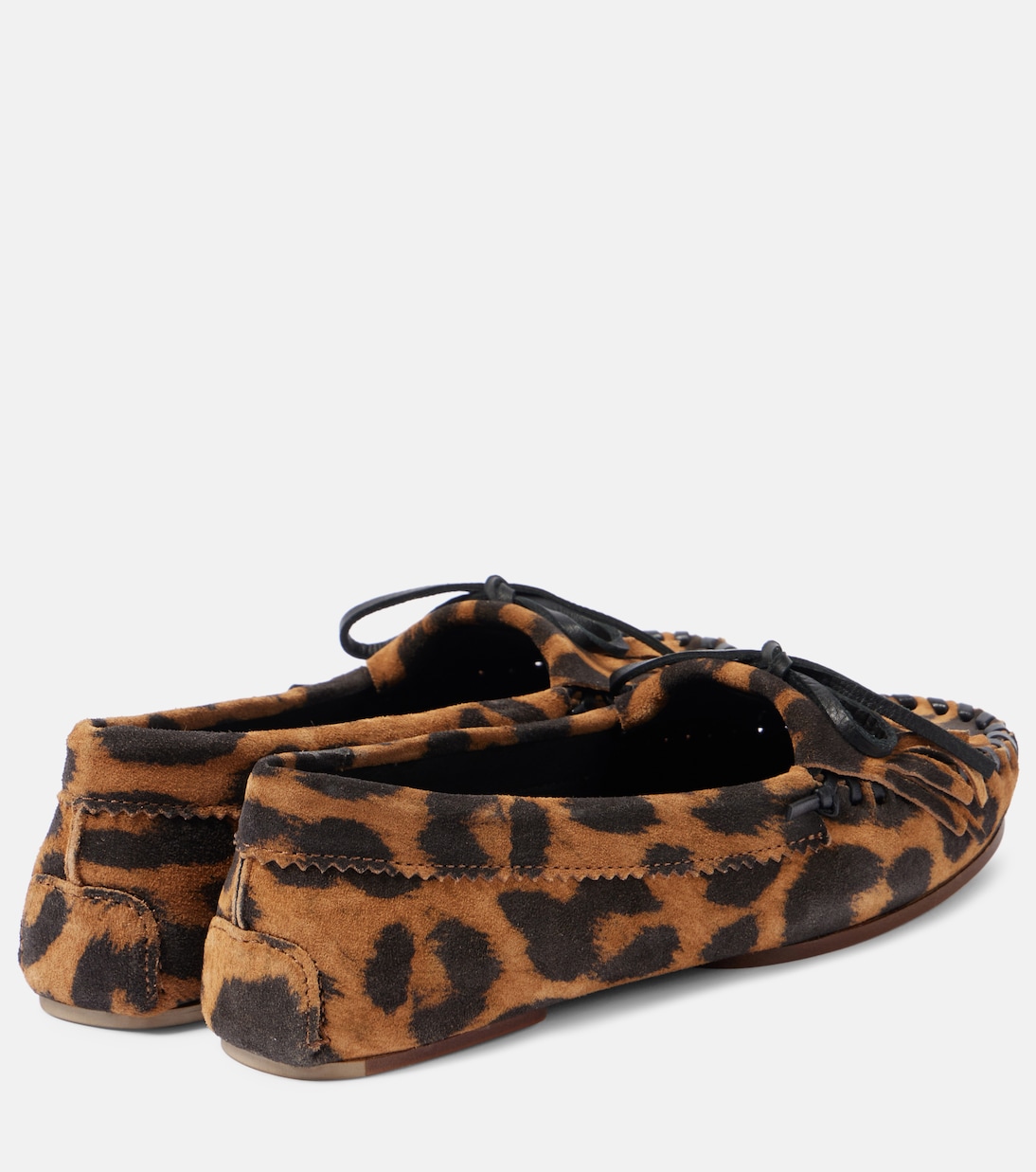 Замшевые мокасины с леопардовым принтом в стиле инди Paris Texas, Natural Leopard — фото 2