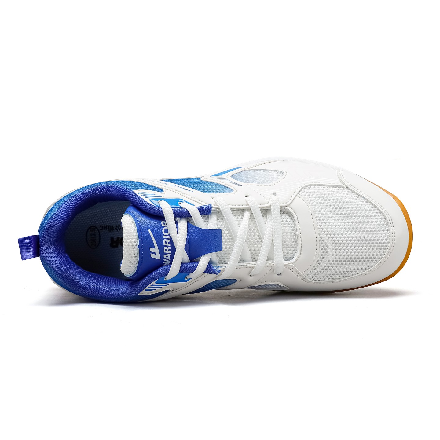 WARRIOR Амортизирующие нескользящие дышащие низкие бадминтонные кроссовки men's white blue — фото 4