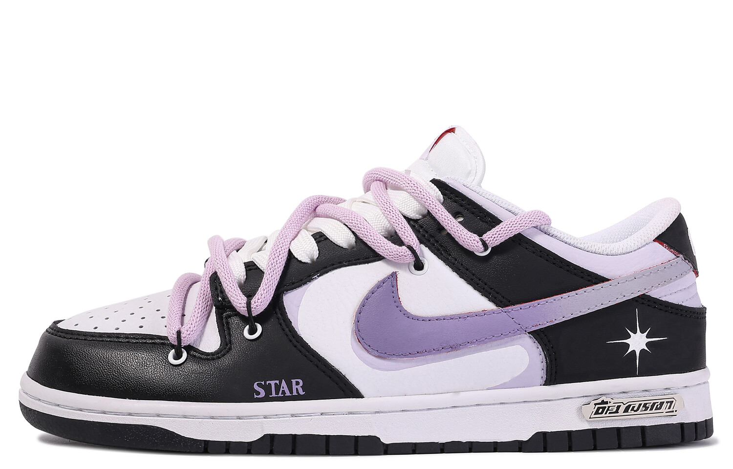 

Кроссовки Nike Dunk Skateboard Shoes Men Low-Top Black Purple