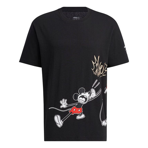 

Футболка neo m mf tee 2 printing round neck sports short sleeve black Adidas, черный
