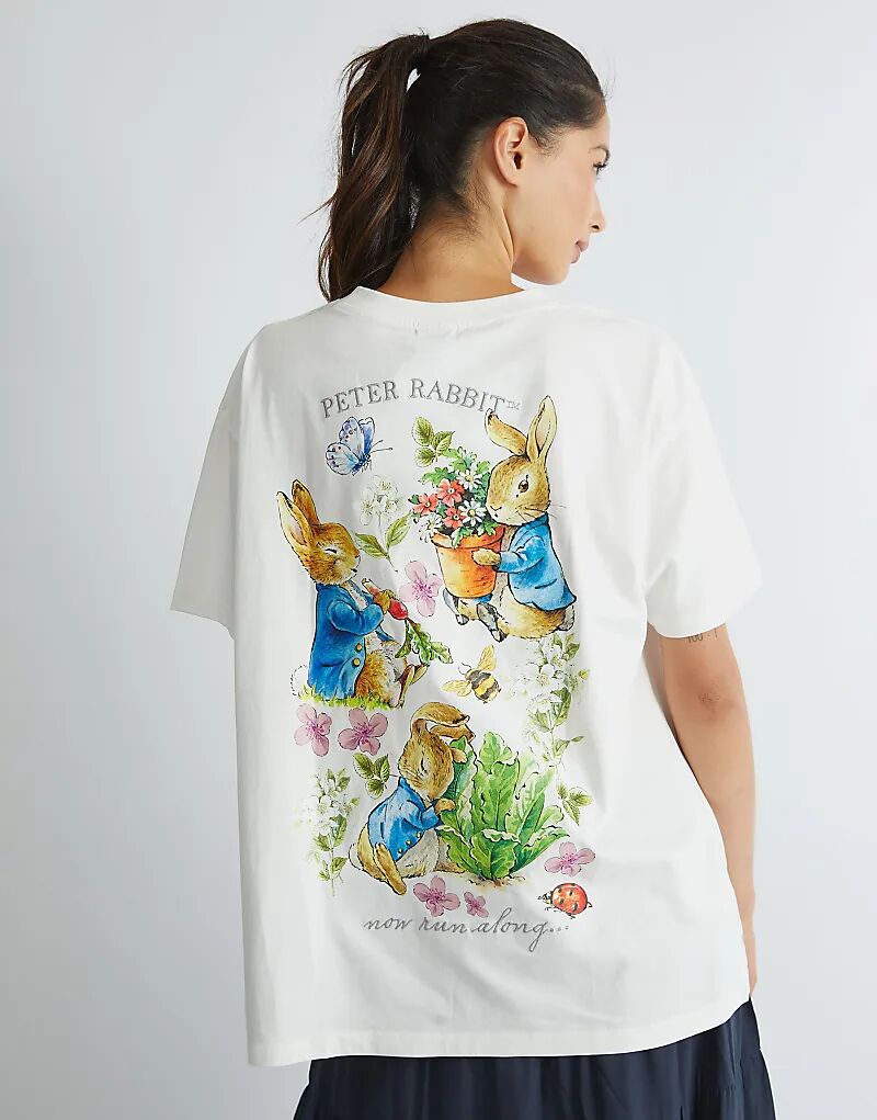 

Футболка с постером Питера Кролика из Skinnydip London, белая