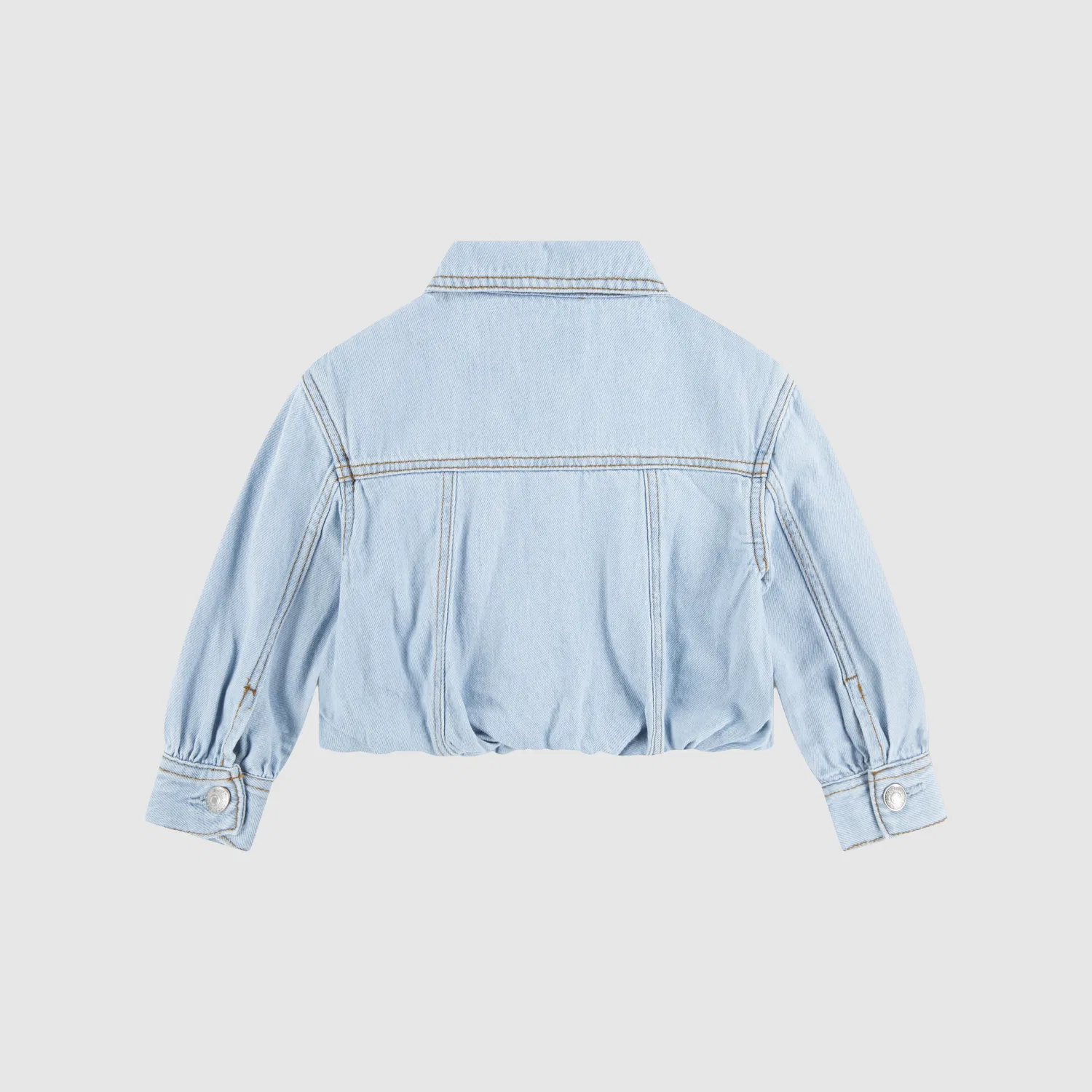 Детская джинсовая куртка-тракер Bubble Denim, размер 2t-4t Levi's, Light Wash — фото 2