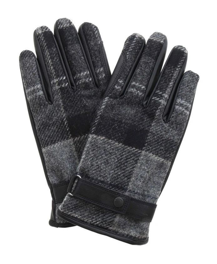 

Перчатки в клетку Ньюброу Barbour, черный