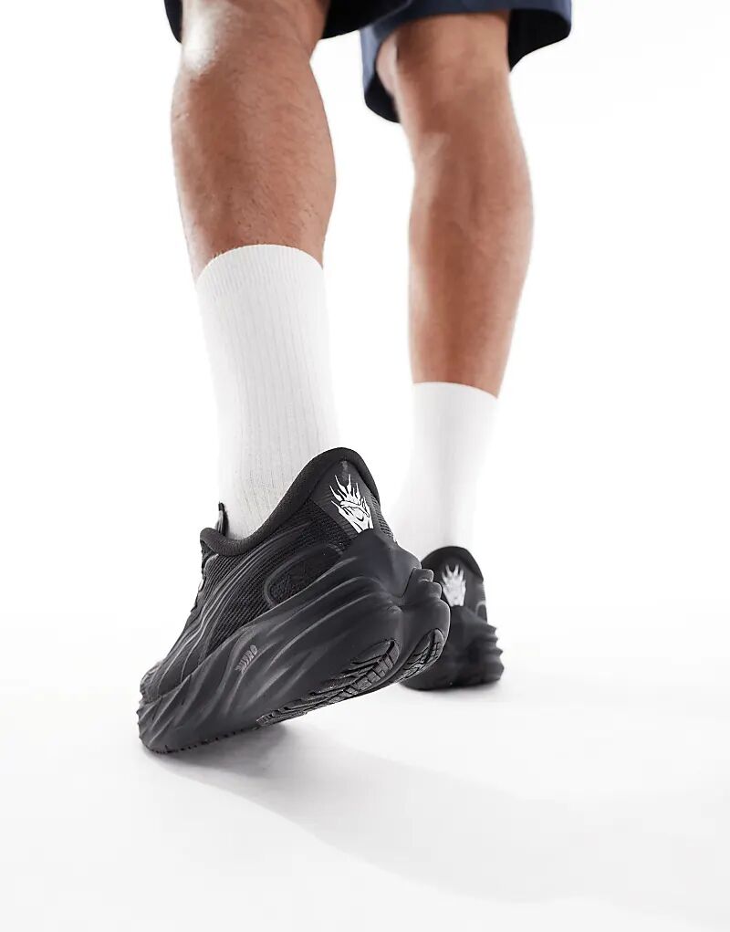 Кроссовки Puma Velocity Nitro 4 полностью черного цвета — фото 3